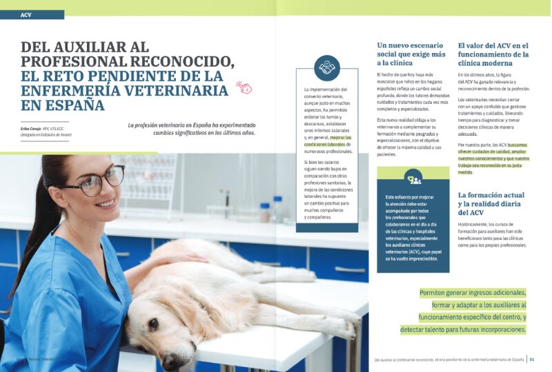 Del auxiliar al profesional reconocido, el reto pendiente de la enfermería veterinaria en España