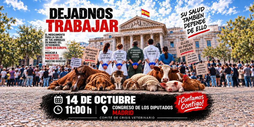 El Colegio de Veterinarios de Sevilla abonará el 50% del tren a los colegiados que acudan a la manifestación del 14 de octubre